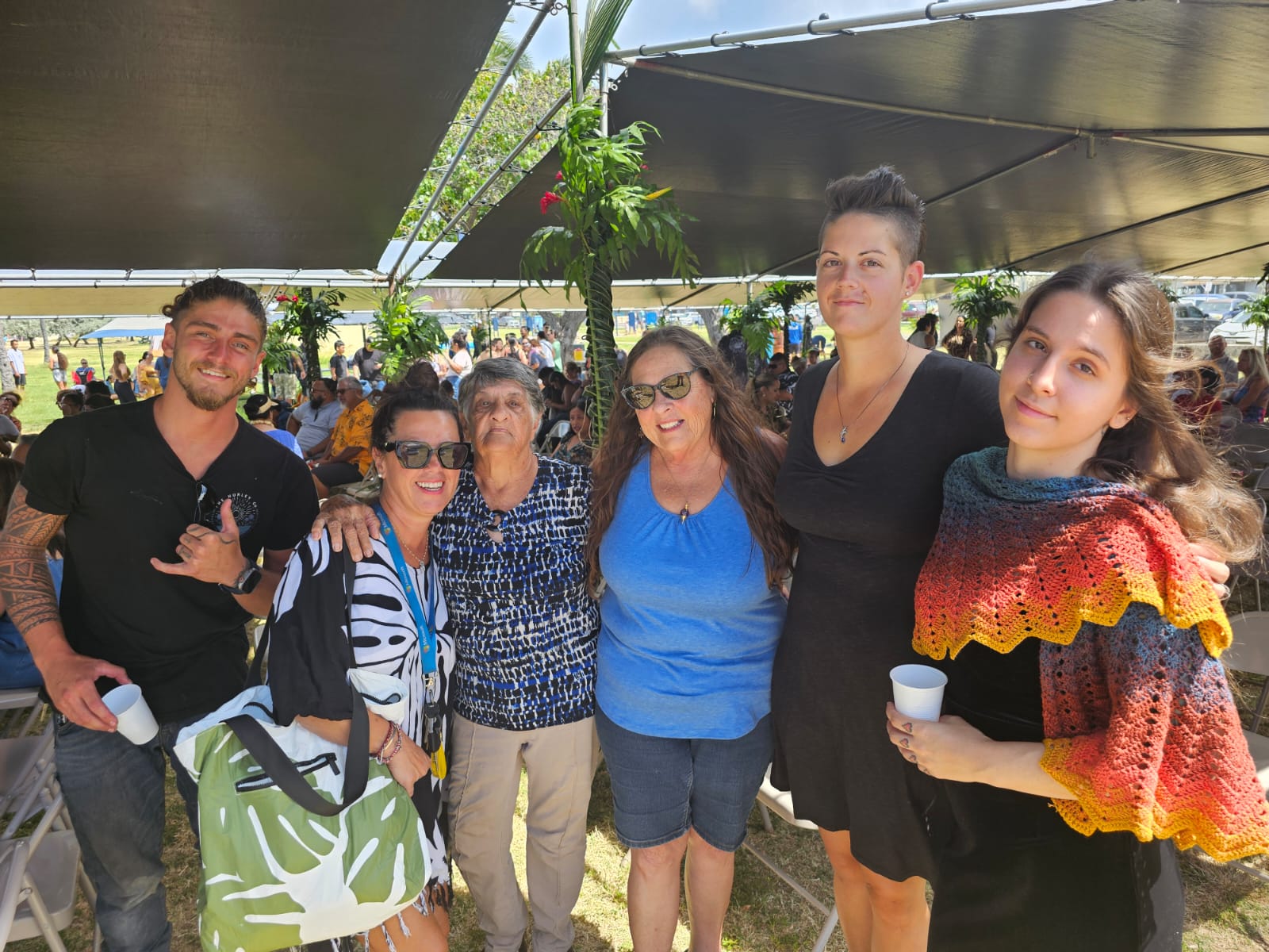 Community members gathered for Kai, at his families ceremony.